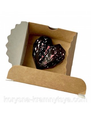Цукерка-валентинка чорний шоколад з солоною карамеллю, 50 гр 2092444274 фото