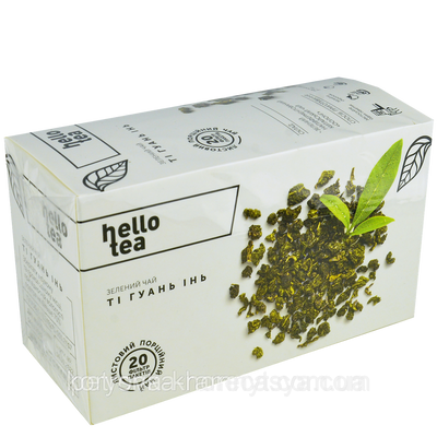 Чай зелений пакетований листовий Tie Guan Yin HELLO TEA 812721311684 фото