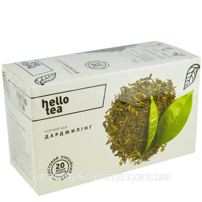 Чай чорний пакетований листовий "Дарджилінг", 50 р, HELLO TEA 812721311686 фото