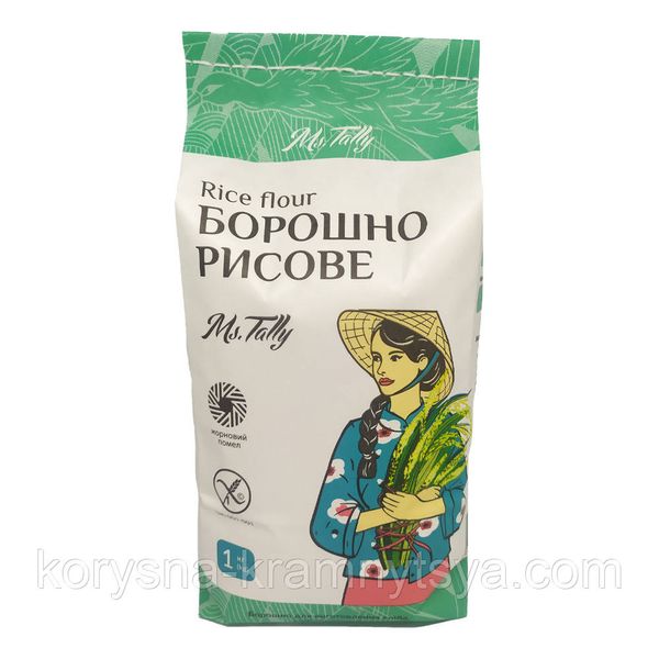 Борошно рисове без глютену Ms. Tally, 1 кг 1632365290 фото